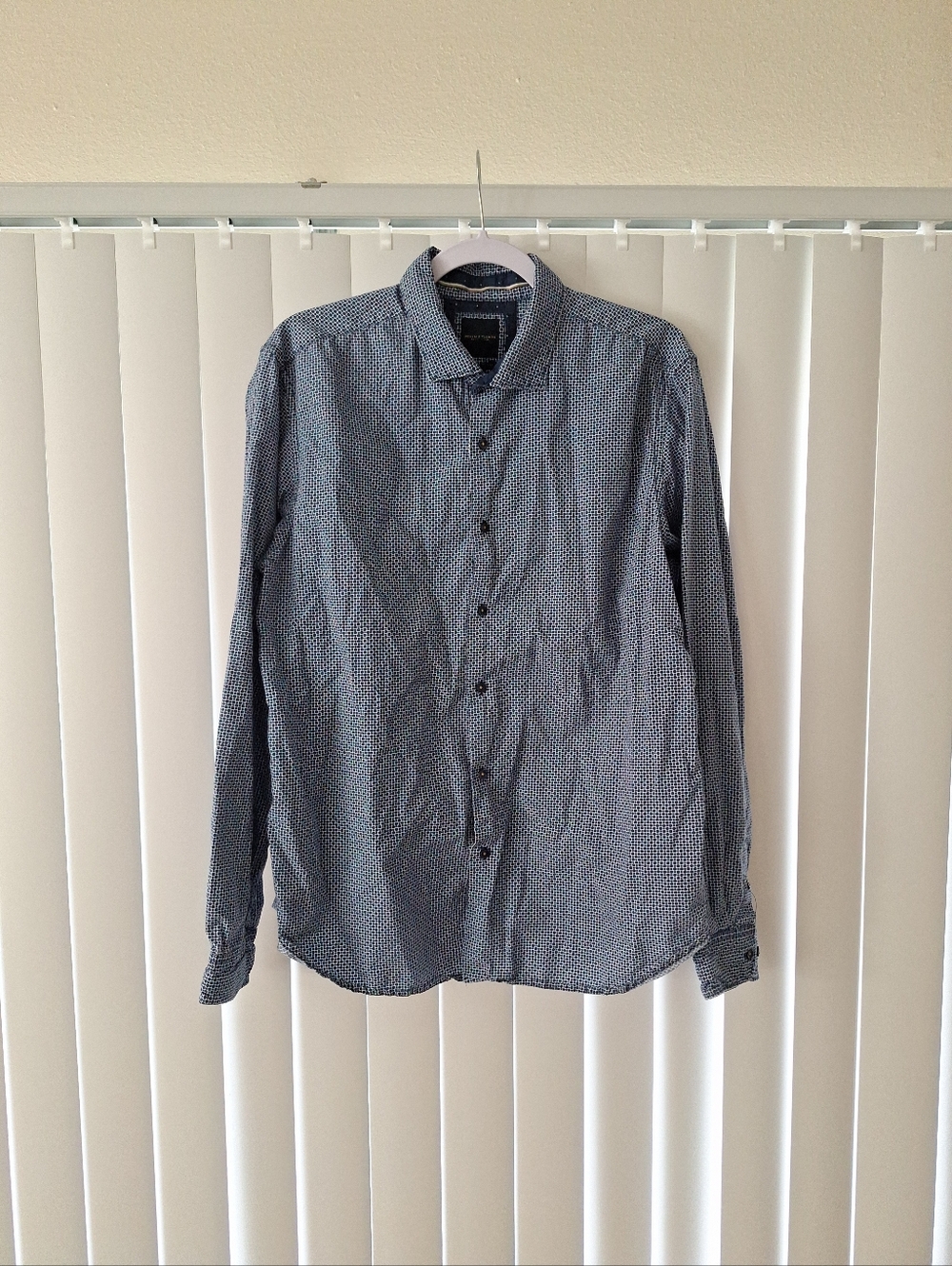 Denim & Flower Ricky Singh Geometric Button Front Shirt